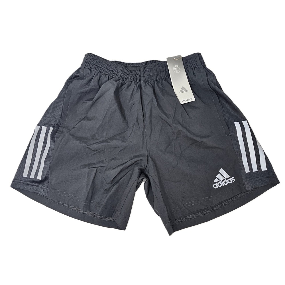 Adidas Men's Own the Run Aeroready 5" Running Shorts Gray, Size SM, NWT